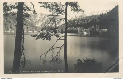A5347 Austria Tirol Hechtsee bei Kufstein mit dem Kaisergebirge