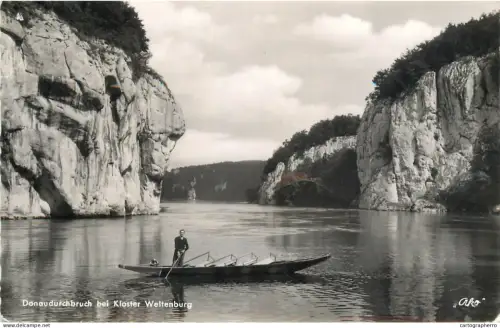 A5347 Germany Donaudurchbruch bei Kloster Weltenburg boating types and scenes