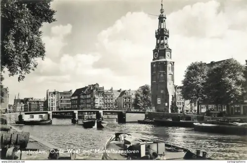 A5346 Netherlands Amsterdam Oude Waal met Montelbaanstoren
