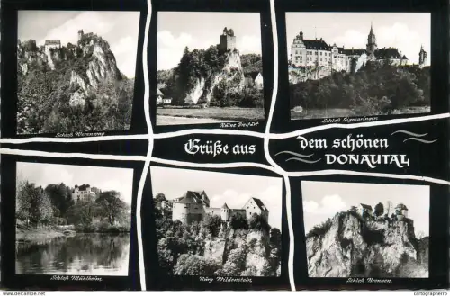 A5346 Germany Gruss aus schonen Donautal multi view souvenir