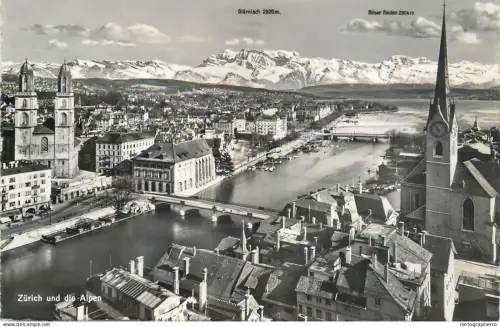 A5346 Switzerland Zurich und die Alpen