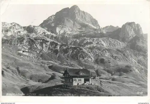 A5345 Austria Biberacher Hutte mit Hochkunzelspitze