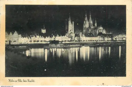 A5345 Germany Koln am Rhein bei Nacht