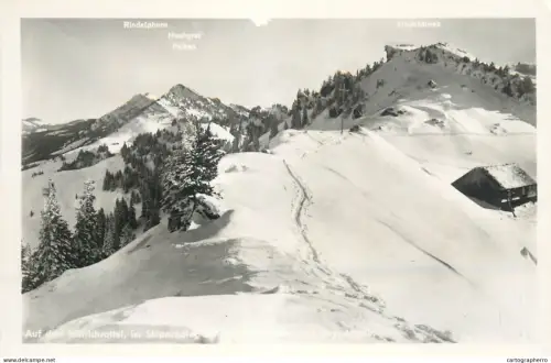 A5345 Germany Oberstaufen Steibis im Allgau Hätrichsattel Skiparadies wooden cottage