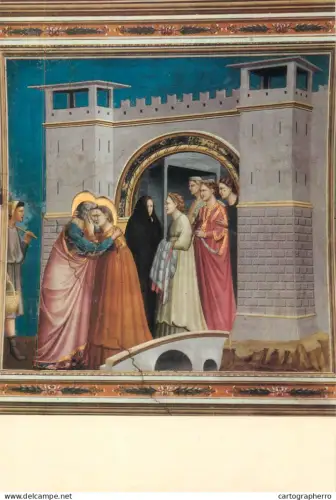 A5396 Italy Padova Capella degli Scrovegni Meeting of Joachim and Anna at the Golden Gate by Giotto