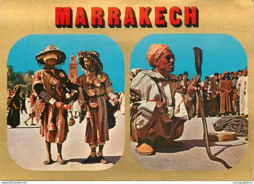A5395 Morocco Marrakech ethnic types and scenes , typical clothing multi view