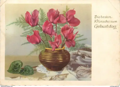 A5390 Birthday greetings vase floral arrangement