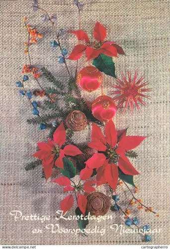 A5390 Winter Holidays greetings floral decorative ornaments