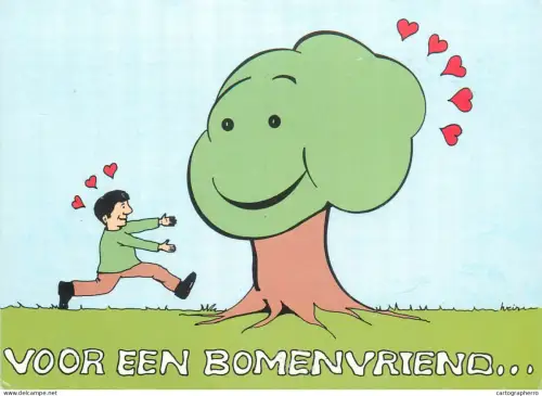 A5388 For a tree friend funny illustration nature lover types and scenes