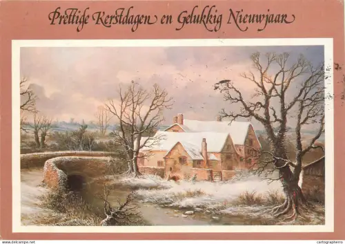 A5388 Winter Holidays greetings winter scenery