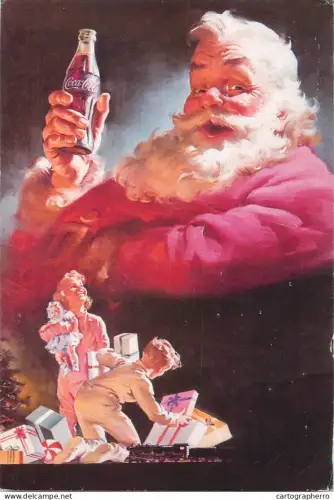A5388 Santa Claus with Coca Cola bottle advertising