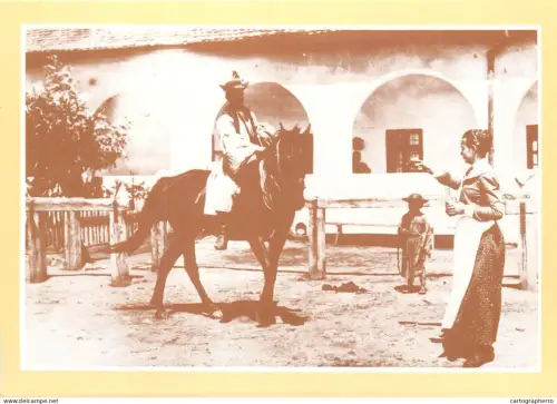 A5388 Hungary Hortobagy Inn Gyorgy Haranghy on horseback repro photo
