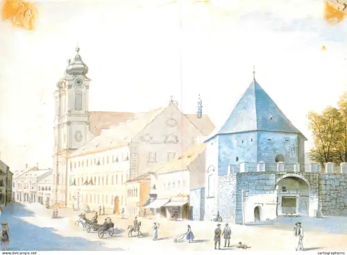A5388 Hungary Budapest tower of Buda-gate Adolf Aujedszky painting