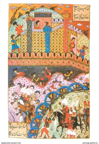 A5388 Siege of Szekesfehervar by sultan Soliman's troops in 1543 artwork