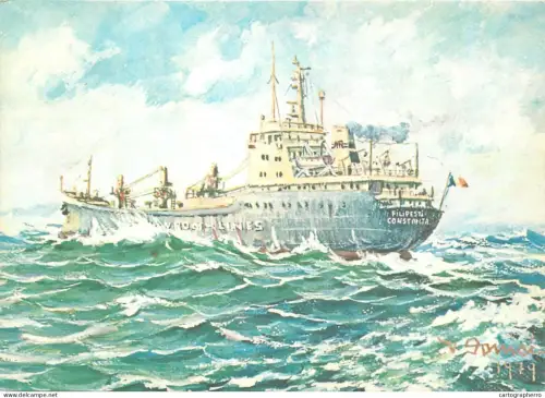 A5384 Romania Navrom Shipping Company Filipesti cargo 1979
