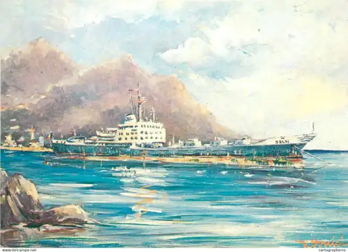 A5384 Romania Navrom Shipping Company Salaj cargo vessel 1974