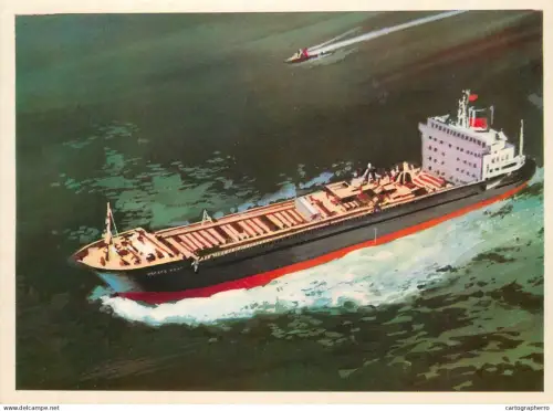 A5384 Russian ship cargo vessel Grigory Alekseev aerial view