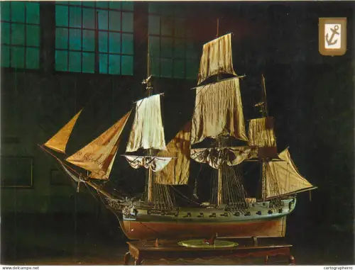 A5384 Spain Barcelona Maritime Museum boat model