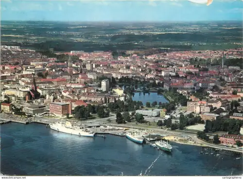A5384 Germany Kiel harbour and cityscape aerial view
