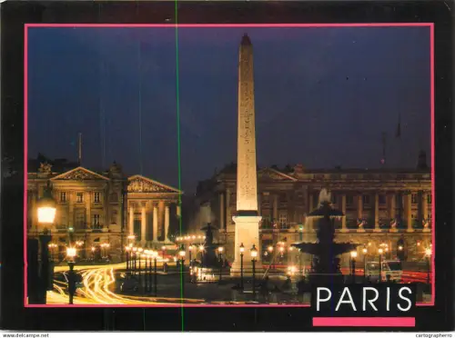 A5386 France Paris Place de la Concorde vue de nuit