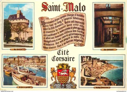 A5386 France Cote d'Emeraude Saint Malo multi view souvenir