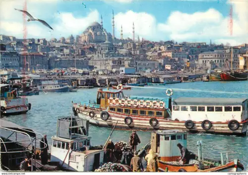 A5383 Turkey Istanbul the Gold Horn and Mosque of Soliman the Magnificent