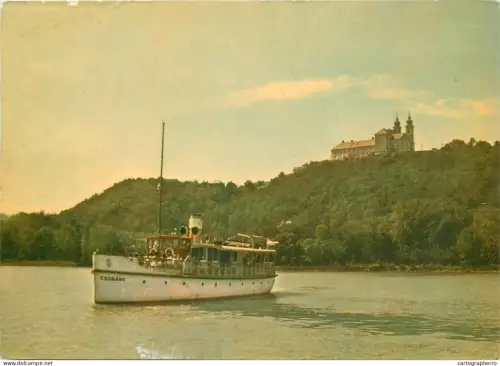 A5383 Hungary greetings from Balaton sailing vessel and castle