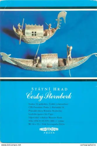 A5383 Cesky Sternberk silver gondola miniatures XVIII century exhibition