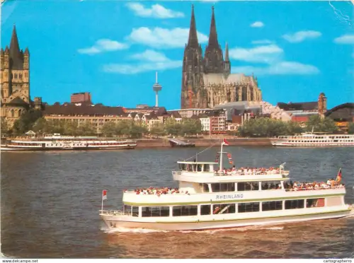 A5382 Germany Koln am Rhein Rheinland sailing vessel