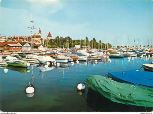 A5382 Switzerland Lausanne Ouchy harbour view