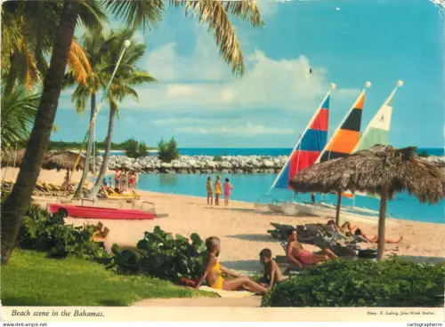 A5382 Bahamas typical beach scenery