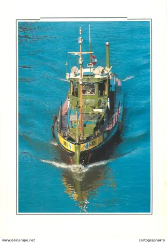 A5381 Boats & sailing ships postcard Die Blaue Donau sailing vessel aerial view