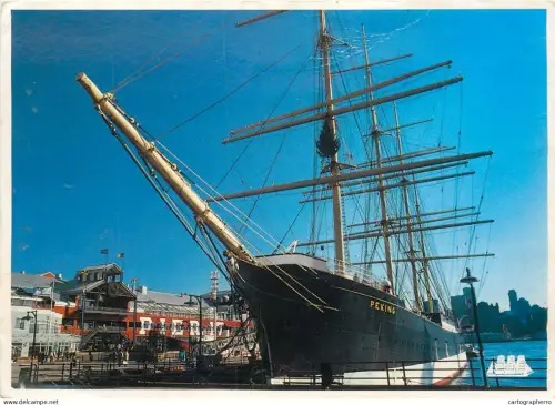 A5381 Boats & sailing ships postcard USA New York Fourmasted Bark Peking