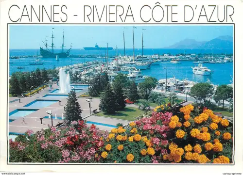 A5381 Boats & sailing ships postcard France Cannes harbour view