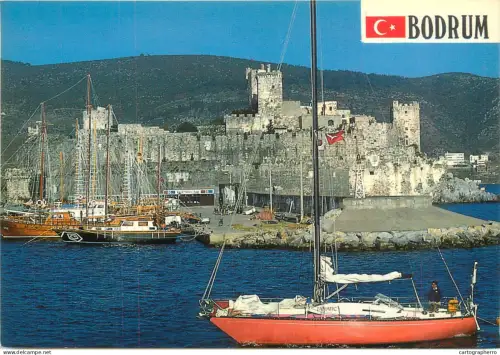 A5381 Boats & sailing ships postcard Turkey Bodrum sailing boat