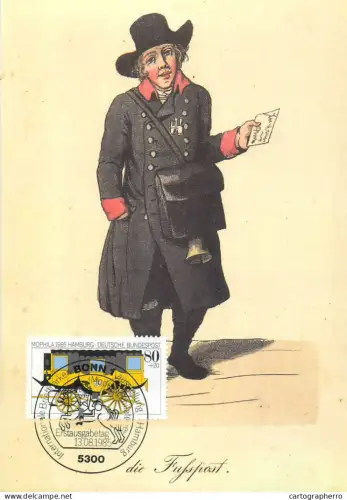 A5377 Postal history postcard Bote der hamburgischen Fusspost 1808