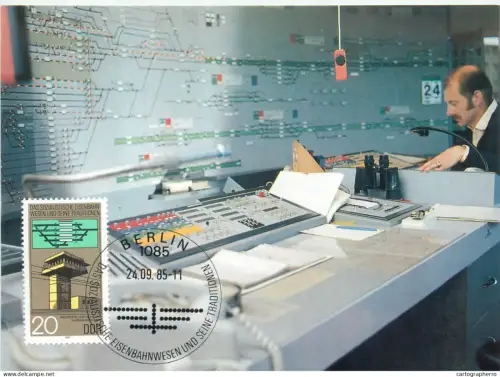 A5377 Postal history postcard Das sozialistische Eisenbahnwesen