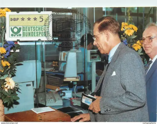 A5377 Postal history postcard Automaten Postwertzeichen Ausgaben der Schalterterminals