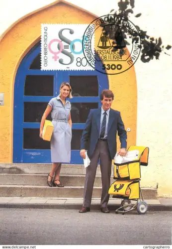 A5377 Postal history postcard Post-office employees