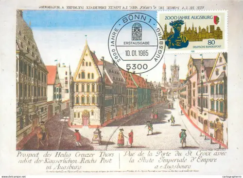 A5377 Postal history postcard Reichspostamt Augsburg um 1770