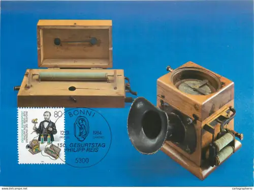 A5377 Postal history postcard Telefon von Philipp Reis 1863