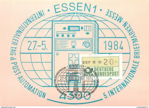 A5377 Postal history postcard Sonderstempel Tag der Postautomation