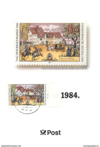 A5377 Postal history postcard Tag der Briefmarke 1984 Deutsche Bundespost