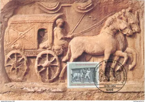 A5377 Postal history postcard Roman conveyance