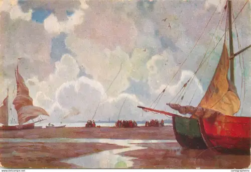 A5858 Sailing Vessels vintage postcard