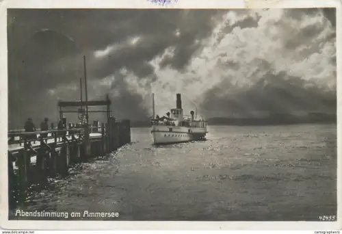 A5858 Transport > Ships > Steamers - Abendstimmubg am Ammersee