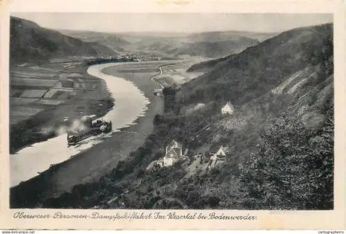 A5858 Oberweser Personen Dampfschiffahrt im Wesertal bei Bodenwerder navigation