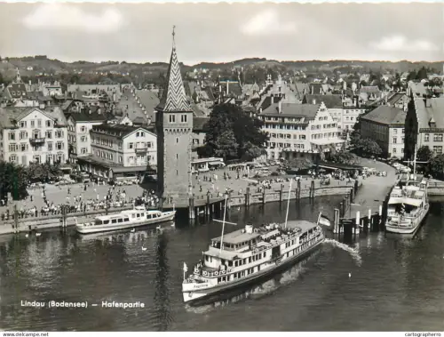 A5859 Lindau a. Bodensee Hafenpartie 1961