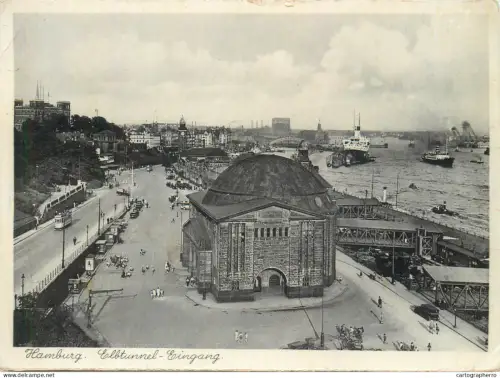 A5859 Hamburg Elbtunnel Eingang