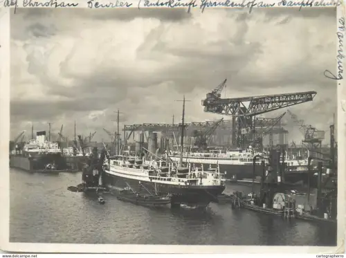 A5859 HAMBURG Kuhwarder Hafen 1934